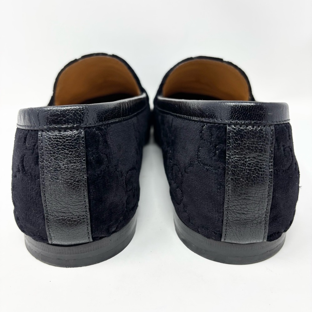 Gucci Jordaan GG Velvet Horsebit Loafers Black Nero/Nero Men’s Size 9.5 - Picture 14 of 16